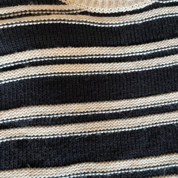 H&M Black and Cream Striped Sweater - Picture 2 of 3